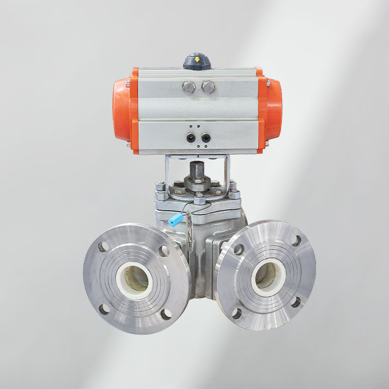 三通法蘭球閥（fá）（氣動）